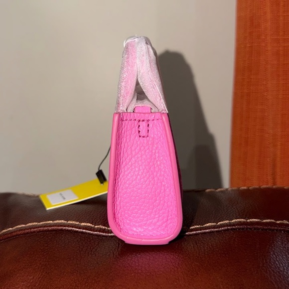 ‼️NEW Marc Jacobs Nano Micro The Tote Bag Pink Leather Satchel Crossbody Bag - Picture 5 of 10